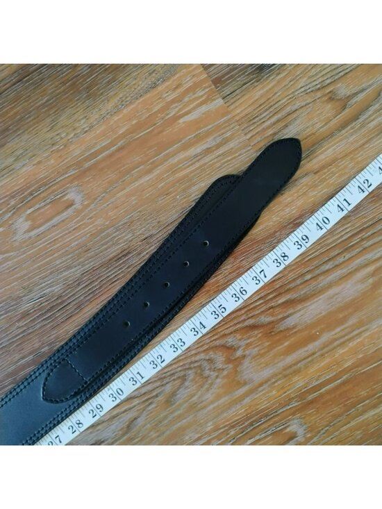 Wide Black Leather Belt Made In Italy by The Limited Size L Vintage 80s 90s main image 10